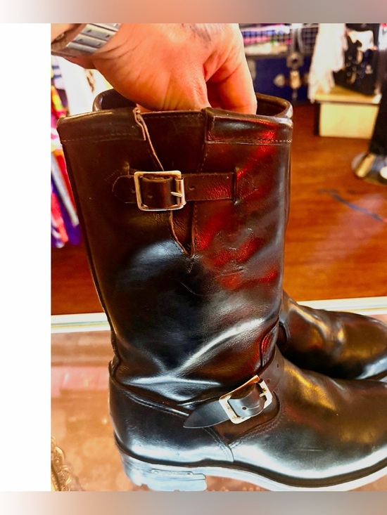 Harley-Davidson Black Leather Biker Boot with Branded Plate